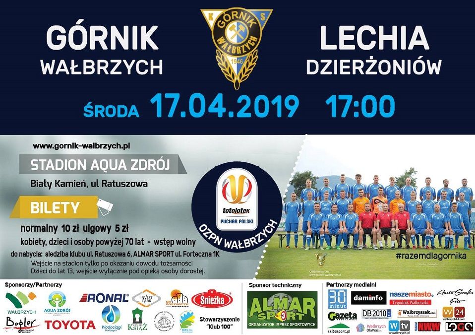 Wałbrzych: Dziś finał – Górnik zagra z Lechią
