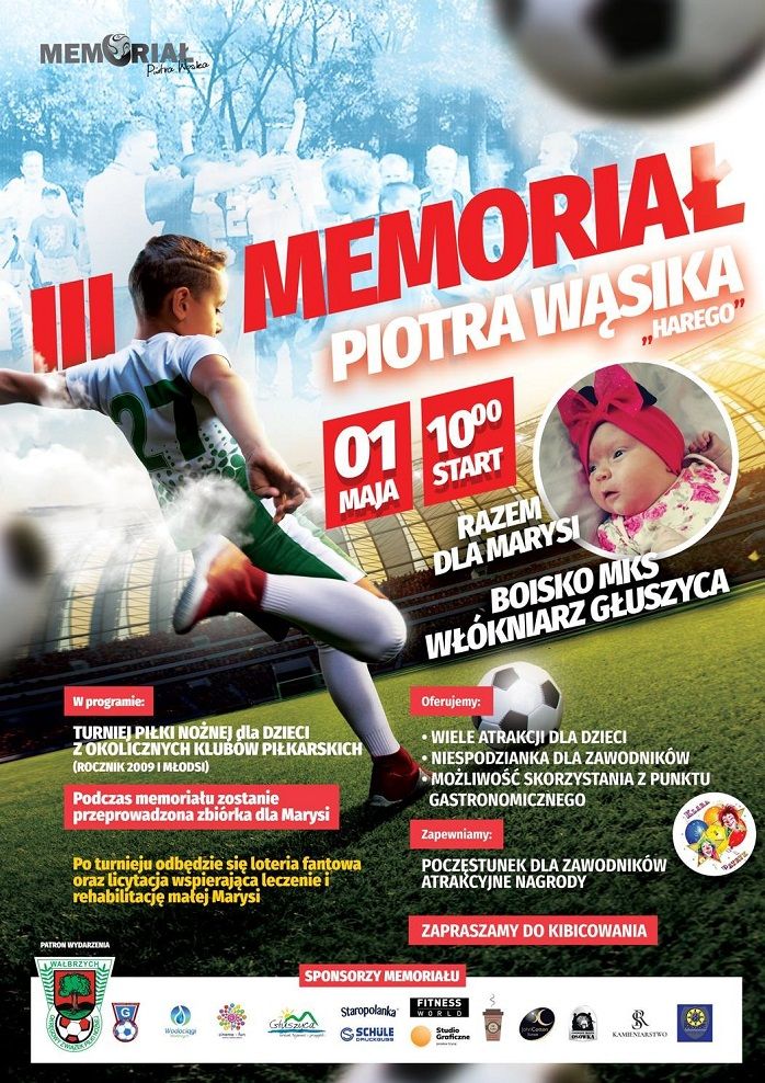 Głuszyca: Podczas Memoriału Piotra Wąsika będą zbierać pieniądze na szczytny cel