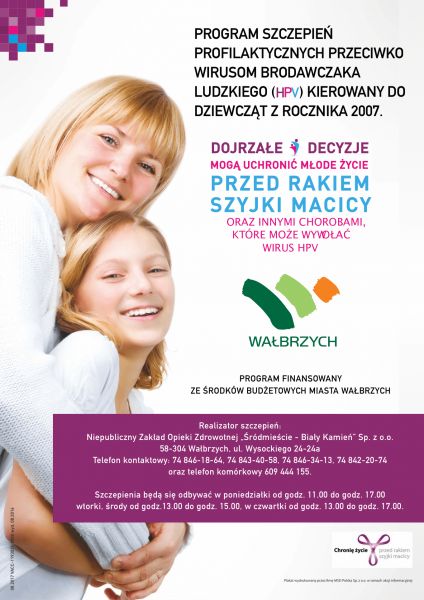 Wałbrzych: Wałbrzych aktywnie uczestniczy w projekcie szczepień przeciwko rakowi szyjki macicy