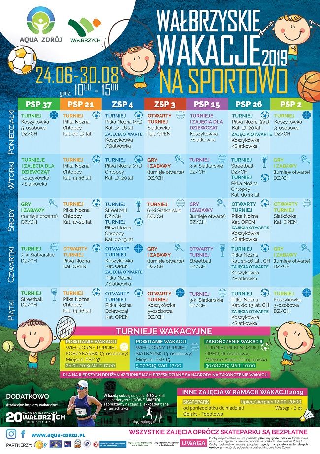 Wałbrzych: Przypominamy o wakacjach na sportowo