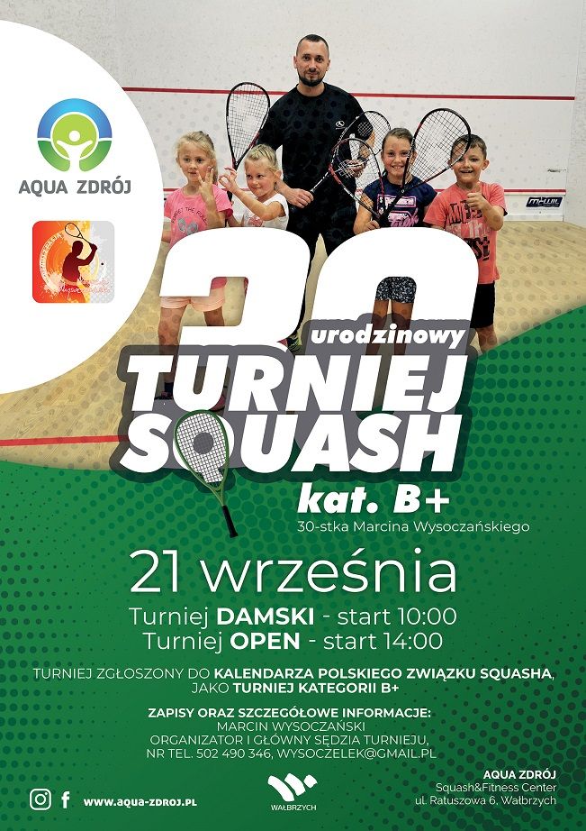 Wałbrzych: Turniej squasha