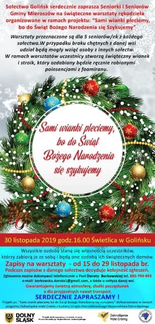 REGION, Gmina Mieroszów: Warsztaty dla seniorów