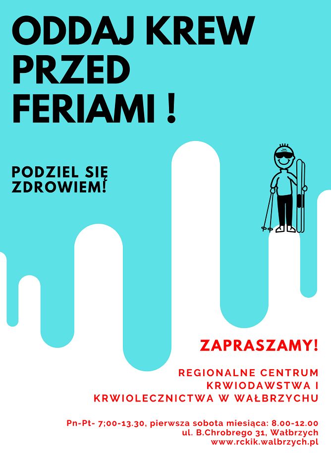 Wałbrzych/REGION: Oddaj krew przed feriami