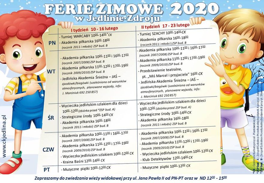 REGION, Jedlina-Zdrój: Ferie w Jedlinie