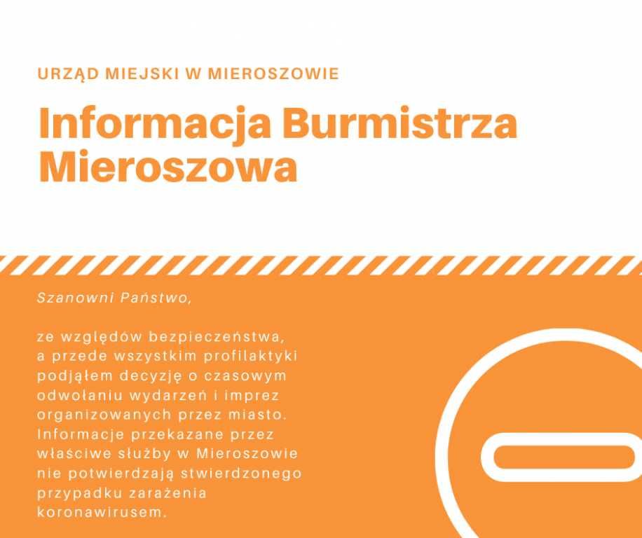 REGION, Mieroszów: Burmistrz wydał oświadczenie