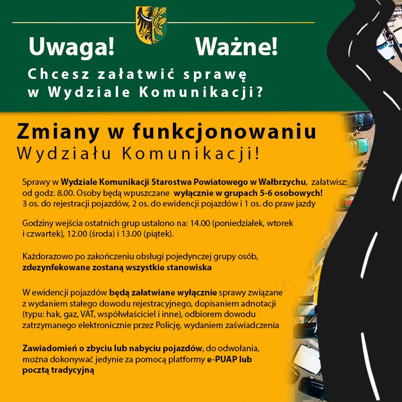powiat wałbrzyski: Wydział komunikacji inaczej
