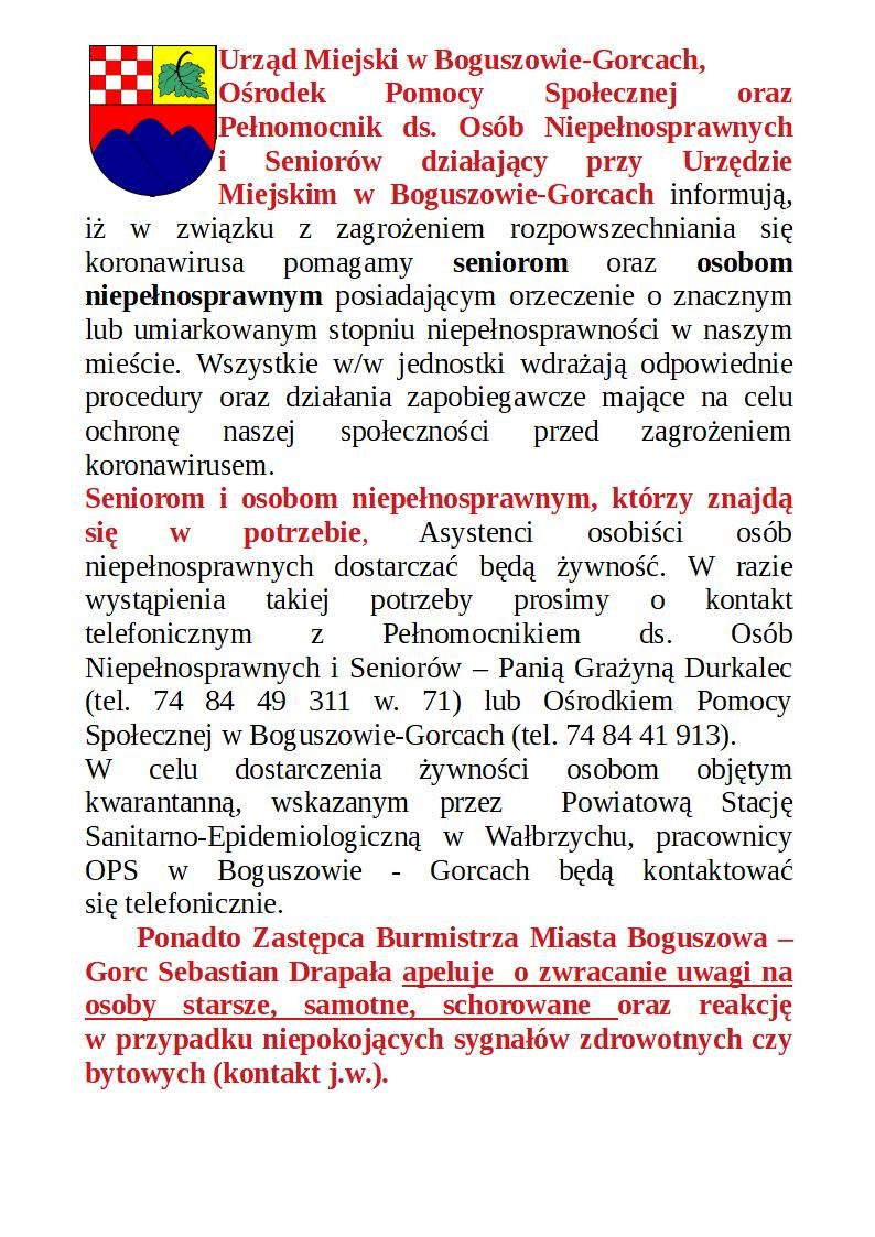 REGION, Boguszów-Gorce: Zorganizowali wsparcie