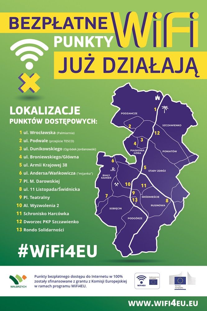 Wałbrzych: Bezpłatny hot spot