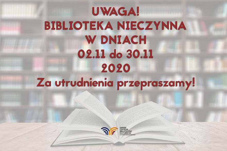 REGION, Stare Bogaczowice: Biblioteka będzie nieczynna