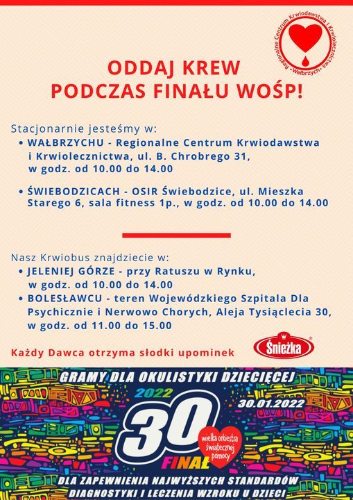 Wałbrzych/REGION: RCKiK z WOŚP