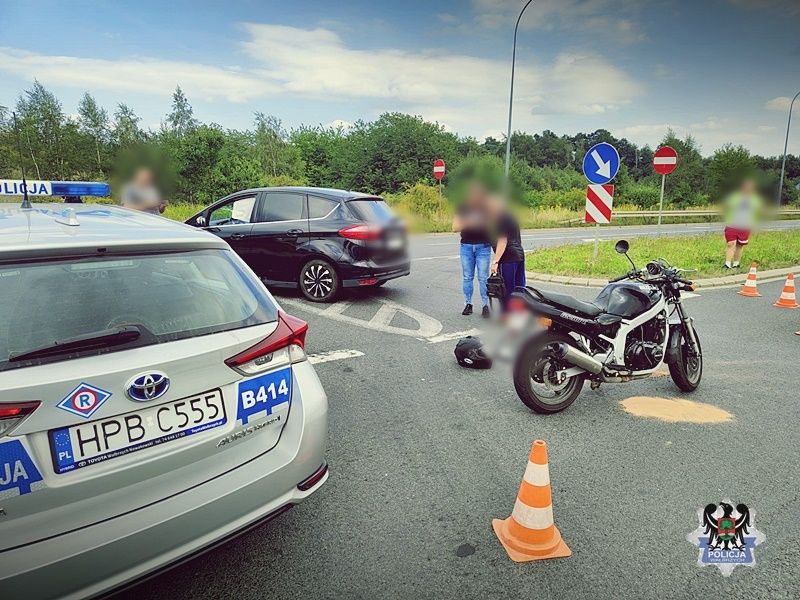 Wałbrzych: Motocyklista w opałach