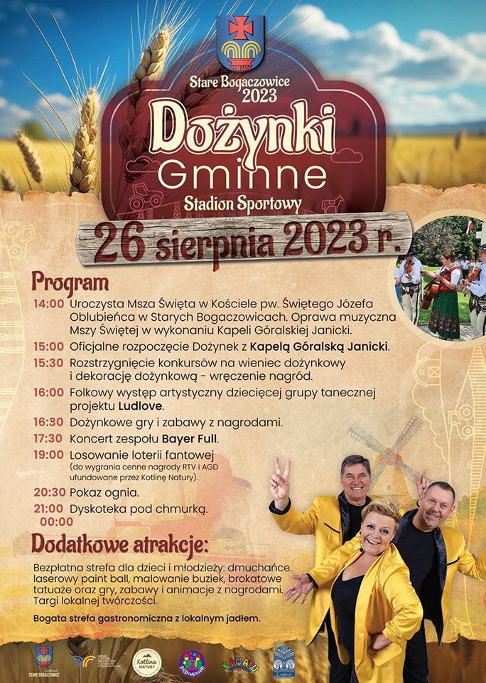 REGION, Stare Bogaczowice: Bayer Full gwiazdą dożynek