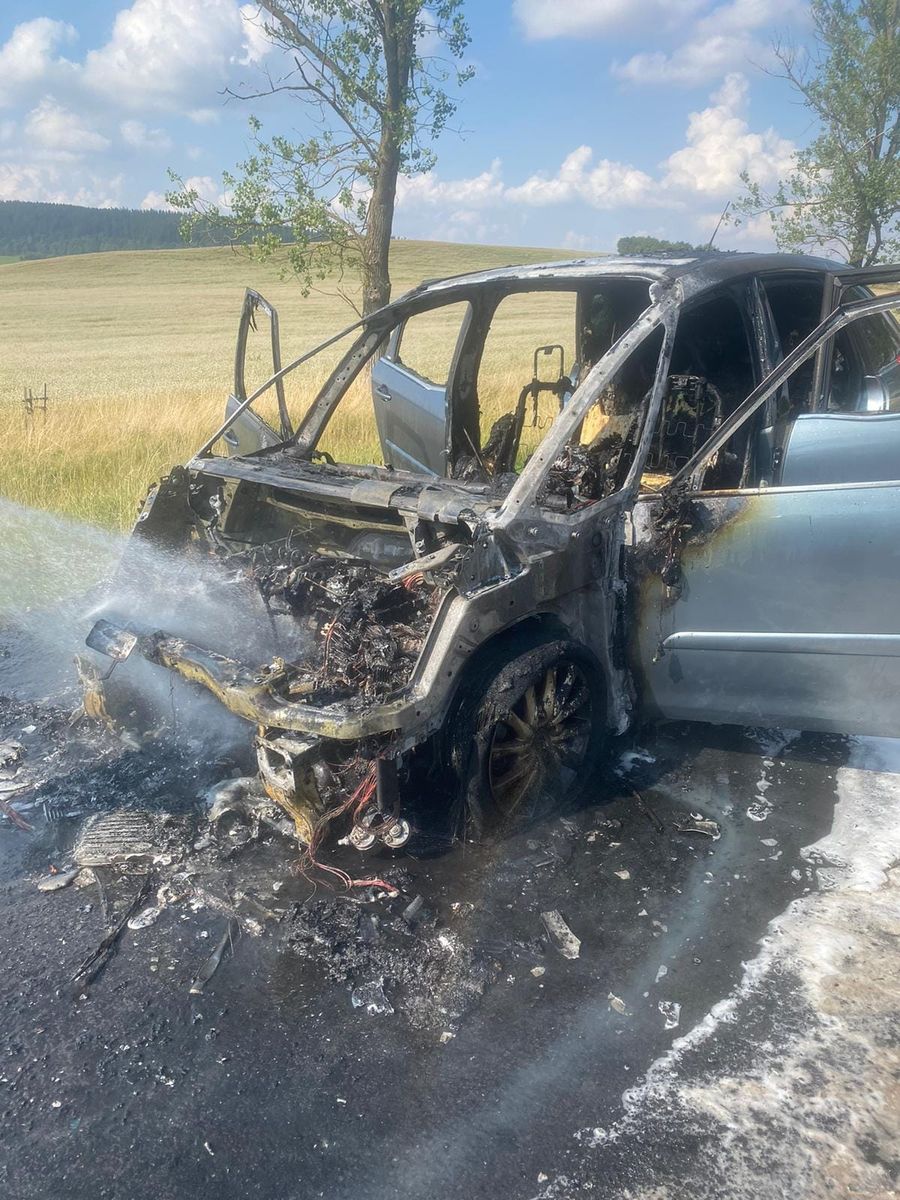 REGION: Auto spłonęło