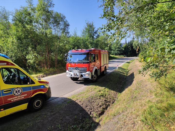REGION, Boguszów-Gorce: Osunęła się ze skarpy