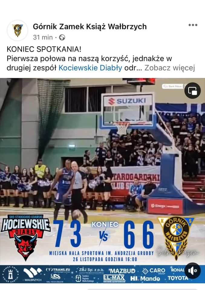 Wałbrzych/Kraj: Trzecia porażka