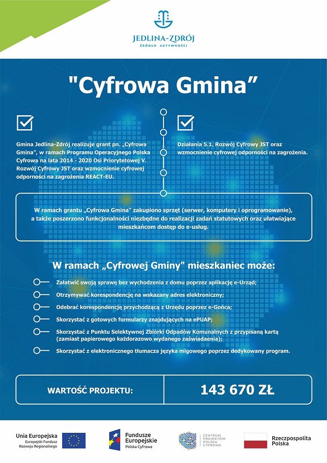 REGION, Jedlina-Zdrój: Cyfrowa gmina