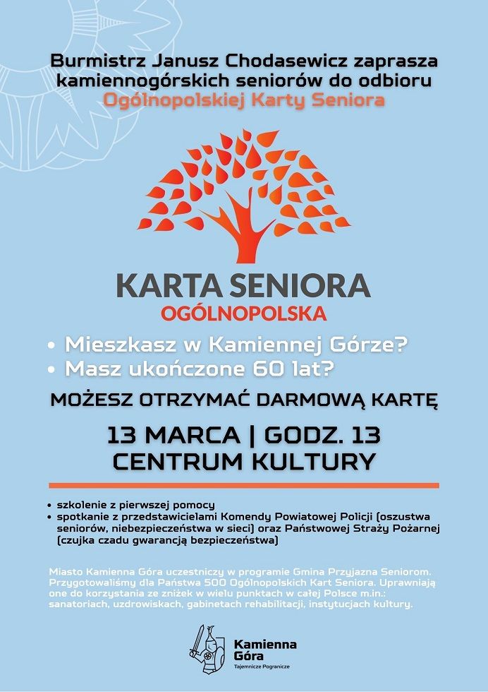 REGION, Kamienna Góra: Karty już czekają na seniorów