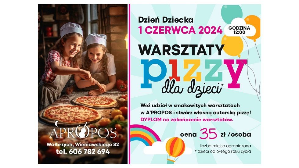 Wałbrzych: Warsztaty pizzy na Dzień Dziecka