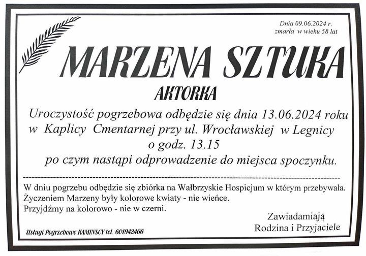 Wałbrzych/Kraj: Ostatnie życzenie Marzeny Kipiel–Sztuki