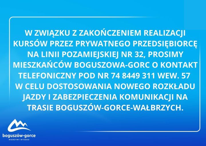 REGION, Boguszów-Gorce: Prywatny przewoźnik rezygnuje