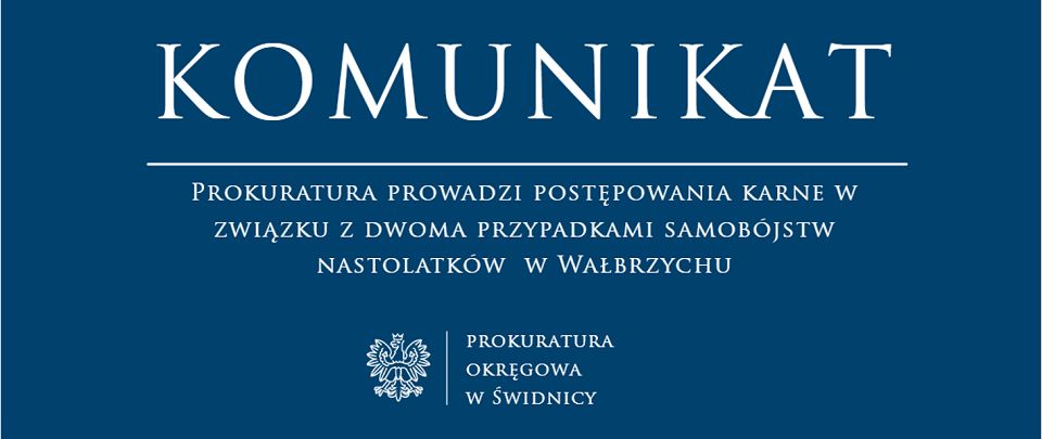 Wałbrzych: Prokuratura bada sprawę samobójstw