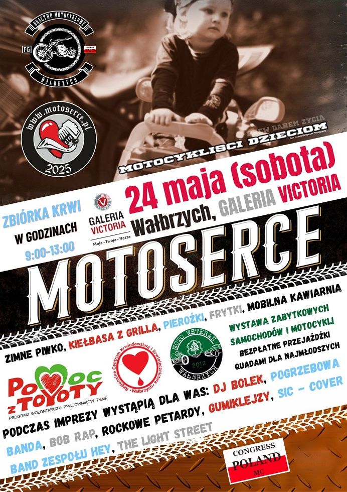 Wałbrzych: Motoserce 2025 – Motocykliści w Akcji dla Życia