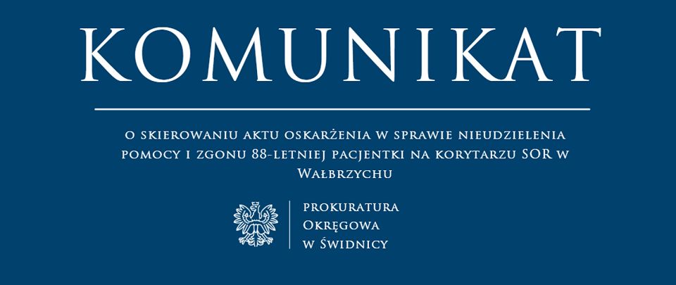 Wałbrzych: Jest akt oskarżenie przeciwko pielęgniarce