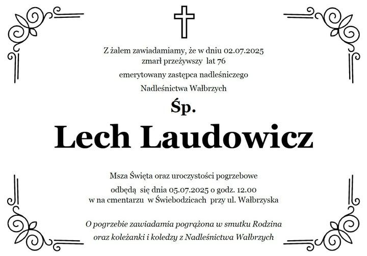 REGION: Zmarł Lech Laudowicz