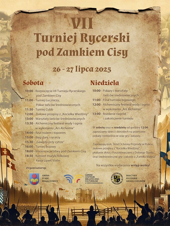 REGION, Cieszów: VII Turniej Rycerski pod Zamkiem Cisy tuż, tuż...