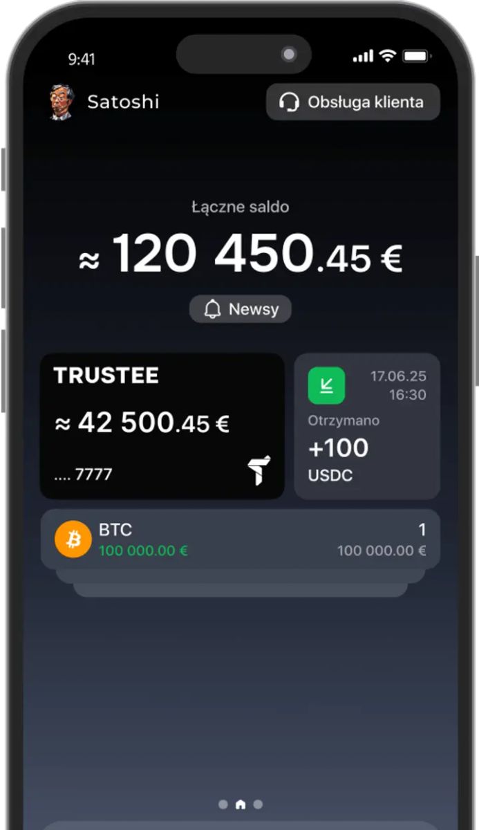 Wałbrzych/Kraj: Trustee Plus – nowoczesny portfel kryptowalut z kartą płatniczą