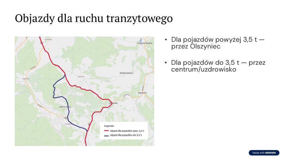 REGION, Jedlina-Zdrój: Tymczasowa organizacja ruchu od 9 sierpnia