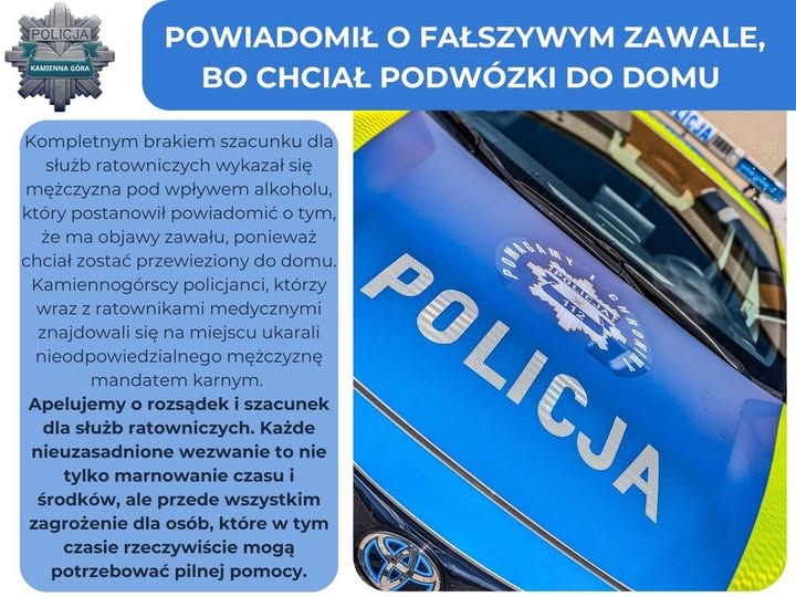 REGION, Kamienna Góra: Udawany zawał