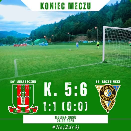 Jedlina-Zdrój: Karne zadecydowały o awansie Górnika
