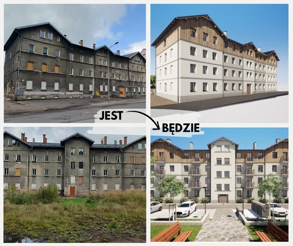 Wałbrzych: Nowe oblicze budynku na 1 Maja