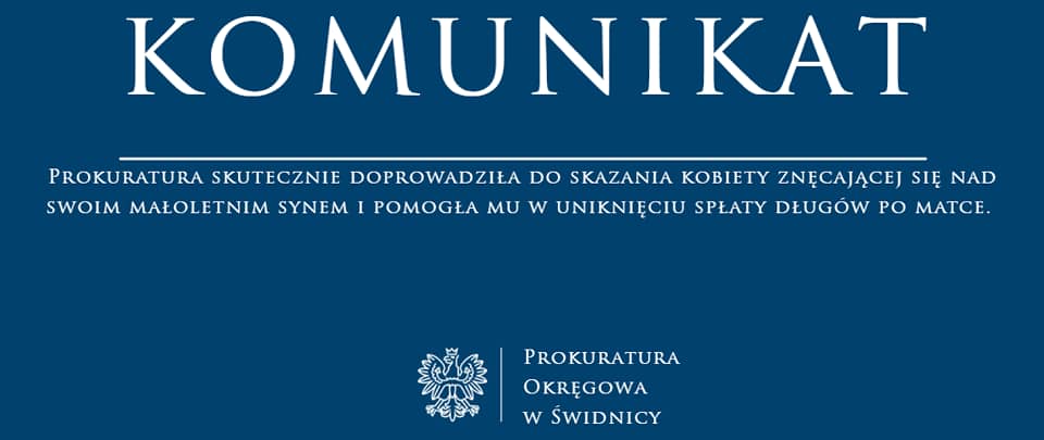 Wałbrzych: Dwa lata za znęcanie się nad synem