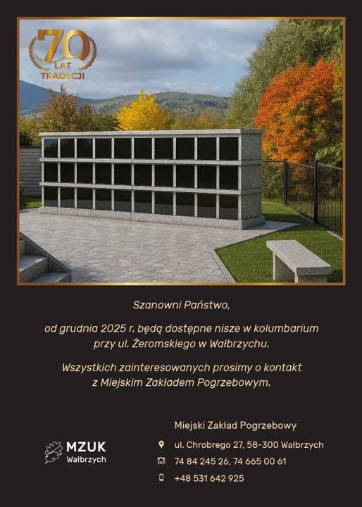 Wałbrzych: Kończą budowę kolumbarium