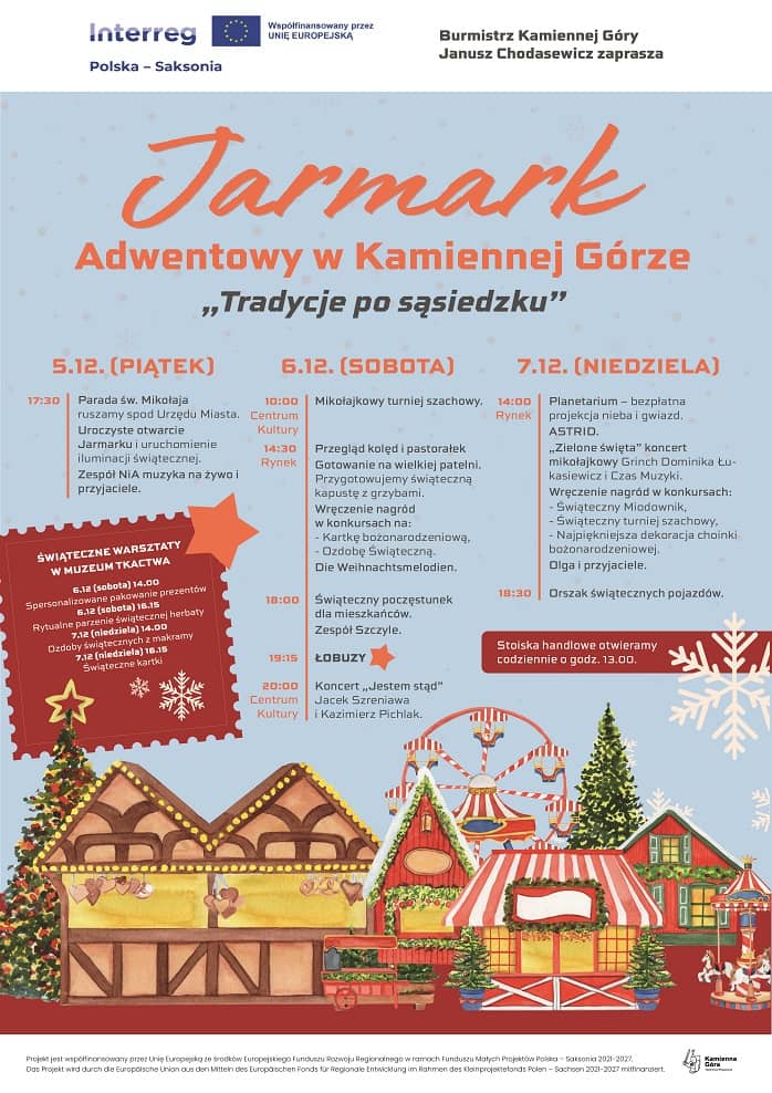 REGION, Kamienna Góra: Zapraszamy na Jarmark Adwentowy