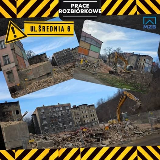 Wałbrzych: Rozbiórka na Średniej