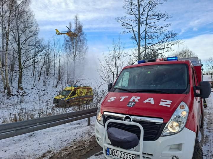 REGION, Sierpnica: 66–latek przetransportowany śmigłowcem do szpitala