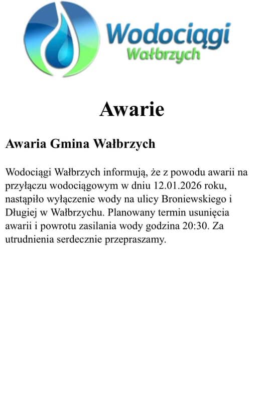 Wałbrzych: Nie ma wody na Piaskowej