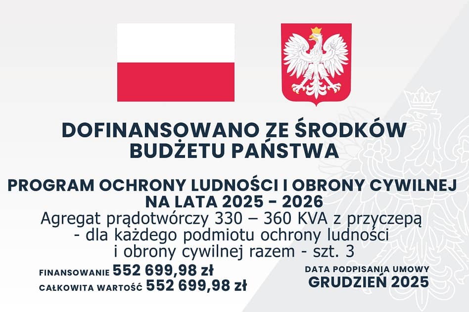REGION, Boguszów-Gorce: Kupią agregaty i samochód
