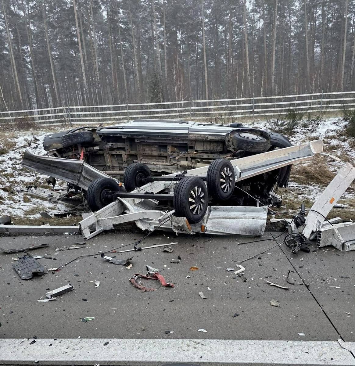 REGION: Niewiele zostało z ciężarówki