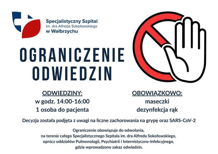 Wałbrzych: Szpital wprowadza kolejne ograniczenia odwiedzin