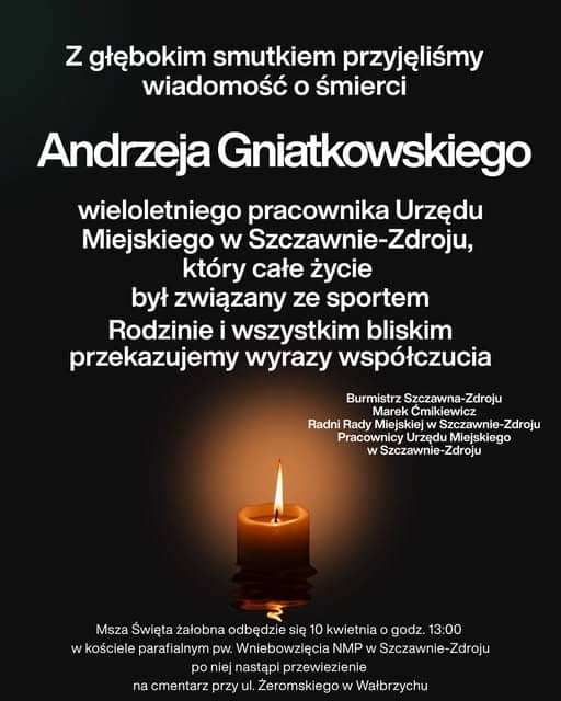 Wałbrzych/Szczawno-Zdrój: Zmarł Andrzej Gniatkowski