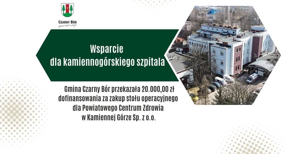 REGION, Czarny Bór: Dołożyli do zakupu stołu operacyjnego