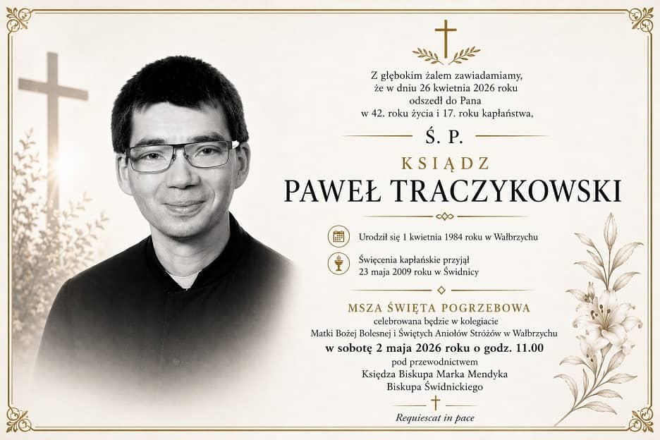 Wałbrzych/Świdnica: Zmarł ksiądz Paweł Traczykowski