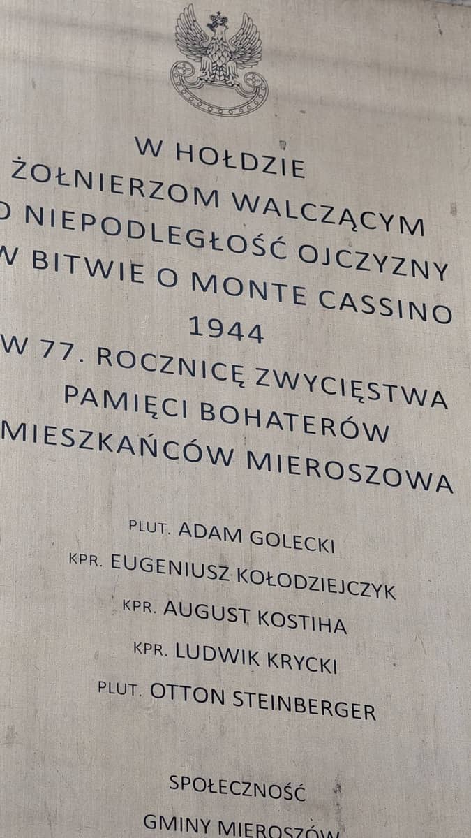 REGION, Mieroszów: Mieroszów pamięta o rocznicy Bitwy pod Monte Casino