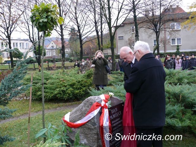 Region - Strzegom: Posadzili dąb, aby upamiętnić porucznika zastrzelonego w Charkowie