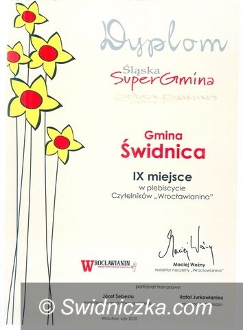 Gmina Świdnica: Mamy super gminę!