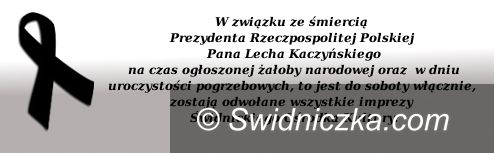 Świdnica, Region: Imprezy i spotkania odwołane – zmiany terminów